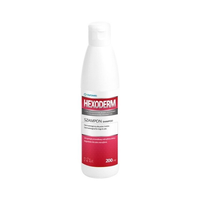 Eurowet Hexoderm szampon dermatologiczny dla psów i kotów 200 ml