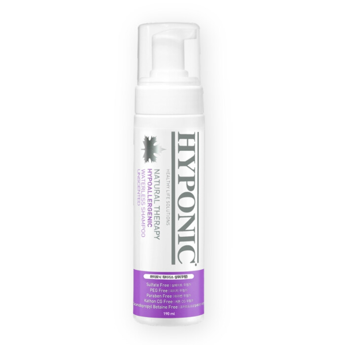 Hyponic Hypoallergenic Waterless Shampoo Unscented 190 ml - hipoalergiczny, bezzapachowy suchy szampon dla psów i kotów