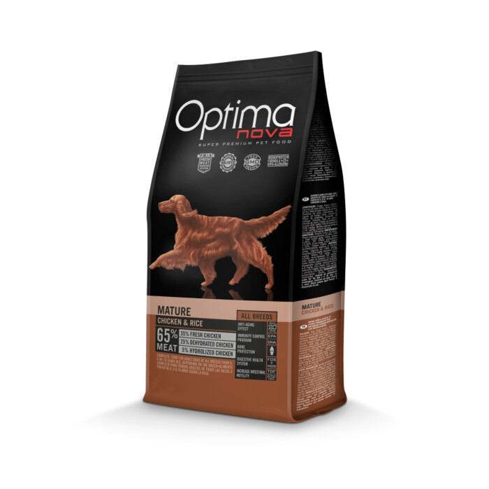 Optimanova Adult Mature Chicken & Rice 2 kg - karma dla psów dojrzałych i seniorów