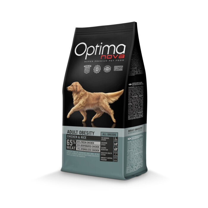 Optimanova Adult Obesity Chicken & Rice 2 kg - karma dla psów otyłych