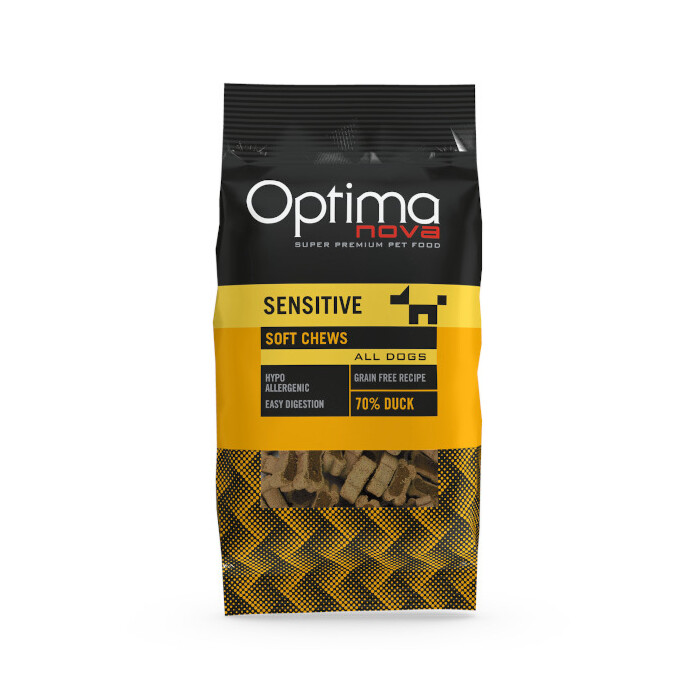 Optimanova Snack Sensitive Duck 150 g - przysmaki dla psów z kaczką