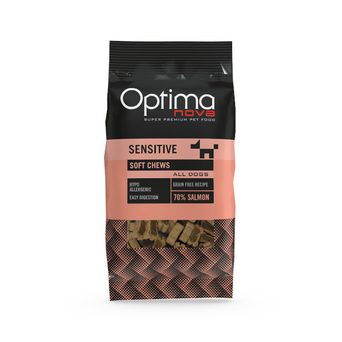 Optimanova Snack Sensitive Salmon 150 g - przysmaki dla psów z łososiem