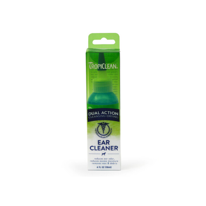 Tropiclean Dual Action Ear Cleaner 118 ml - preparat do czyszczenia uszu dla psa i kota