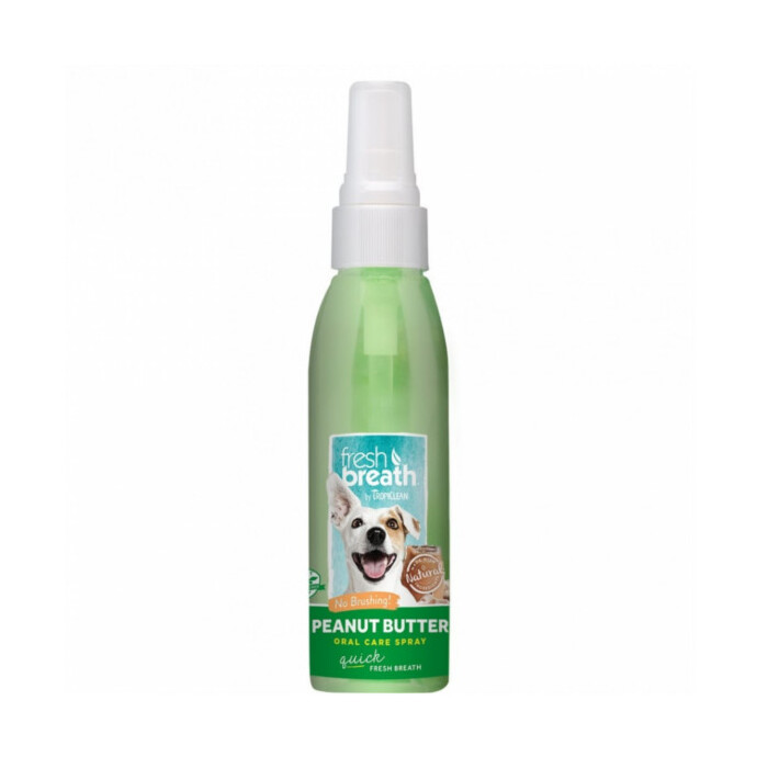 Tropiclean Fresh Breath Oral Care Spray Peanut Butter 118ml - preparat dla psów odświeżający oddech o smaku masła orzechowego