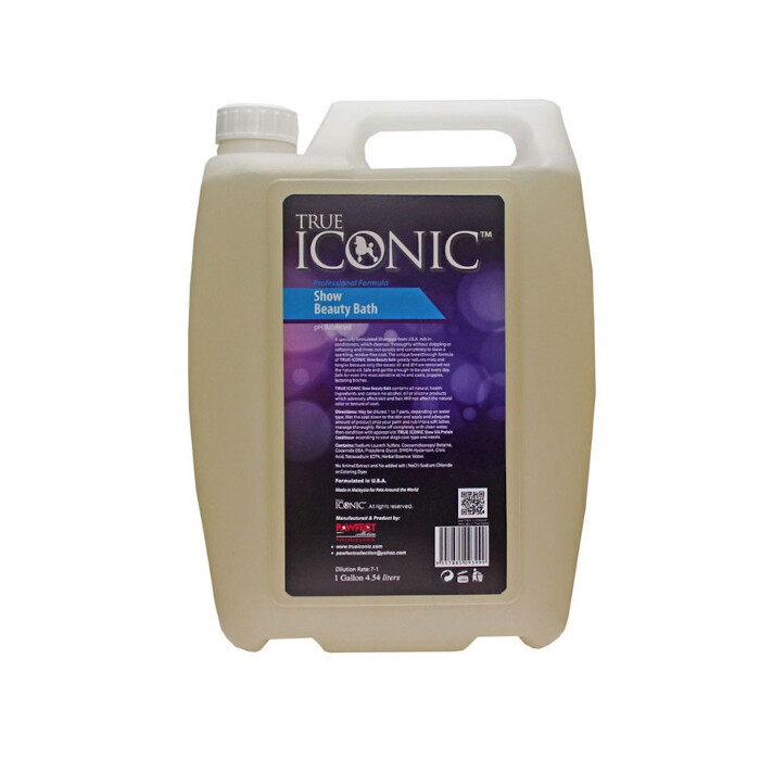 True Iconic Show Beauty Bath - łagodny szampon dogłębnie myjący do każdej sierści 4546 ml