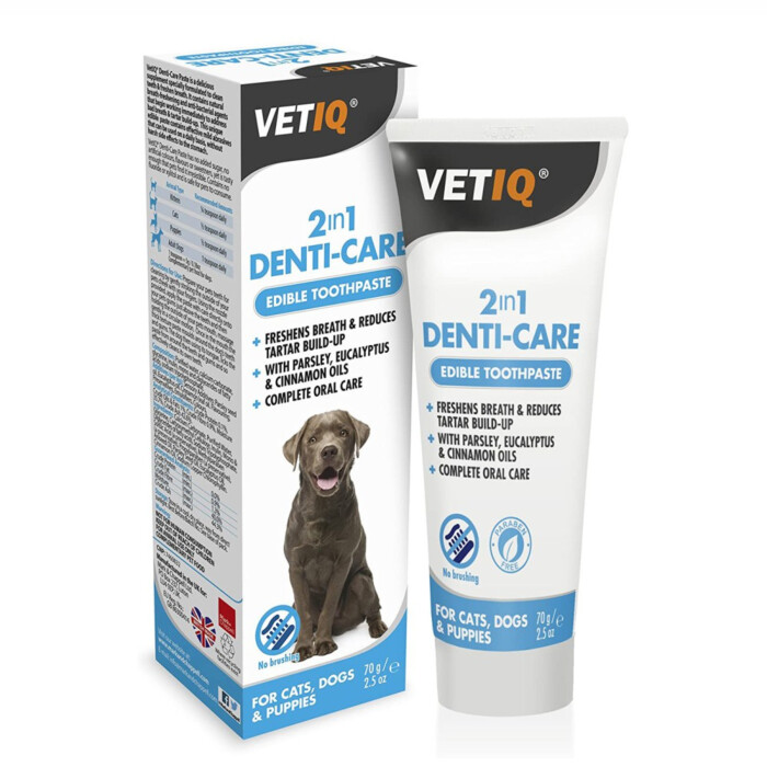 VetIQ 2in1 Denti-Care Toothpaste 70 g - enzymatyczna pasta do zębów dla psów i kotów