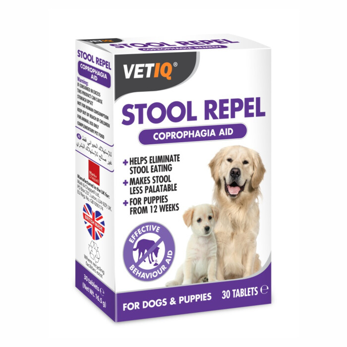 VetIQ Stool Repel - preparat dla psów przeciw koprofagii, 30 tabletek