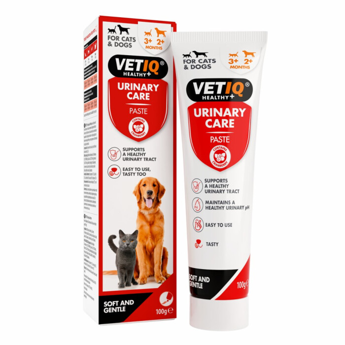 VetIQ Urinary Care 100 g - pasta wspomagająca pracę dróg moczowych dla psów i kotów