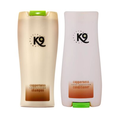 K9 Copperness zestaw kosmetyków do brązowej i rudej sierści szampon + odżywka, 2x300 ml-157677
