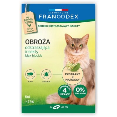 Francodex - obroża odstraszająca insekty dla kotów powyżej 2 kg 1
