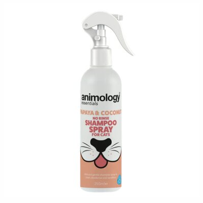 Animology Essentials Papaya & Coconut No Rinse Shampoo Spray 250 ml - szampon w sprayu bez spłukiwania dla kota 1
