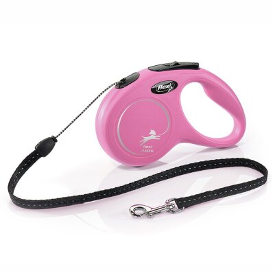 Flexi - smycz automatyczna NEW CLASSIC linka S, 5m różowa