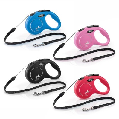 Flexi - smycz automatyczna NEW CLASSIC linka S, 5m-FL-GR-2-Czerwony Niebieski