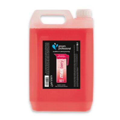 Groom Professional Max Berry Shampoo 4 l - głęboko oczyszczający szampon dla psa i kota, koncentrat 1:50 1