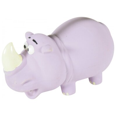 Zolux - zabawka lateksowa z dźwiękiem 14 cm - Nosorożec 1
