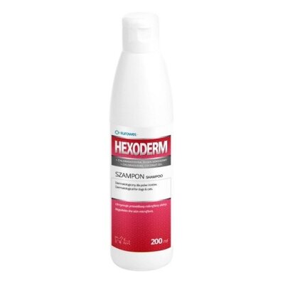 Eurowet Hexoderm szampon dermatologiczny dla psów i kotów 200 ml