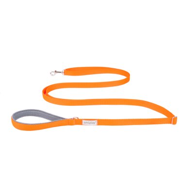Amiplay Samba - smycz regulowana Easy Fix pomarańczowa 1