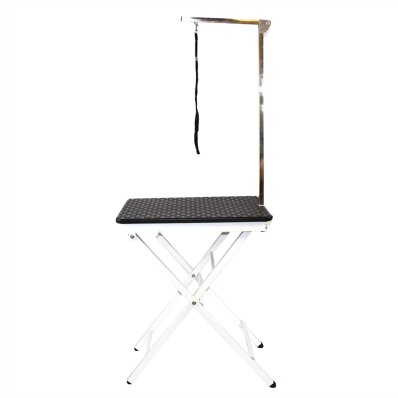 Chadog - stół groomerski składany z wysięgnikiem, czarny