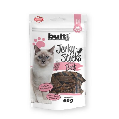 Bulti Jerky Sticks Beef 60 g - przysmak z wołowiną dla kota 1