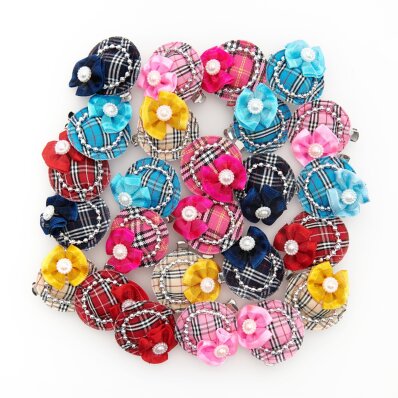 Trim Tritra - kokardki ozdobne z kapeluszem i kwiatkiem mix kolorów 25 szt. 1